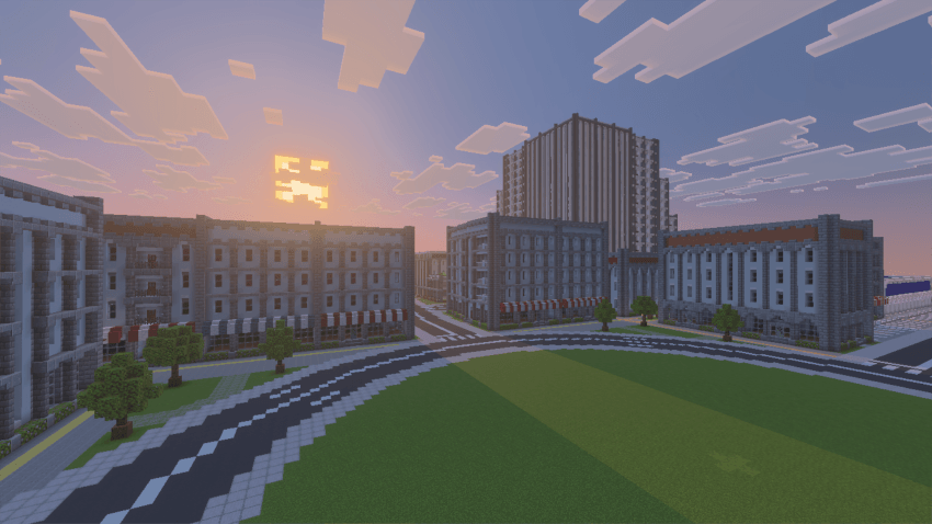 A highly dense city located west of Centraz mainly consisting of commercial and high rise buildings, with a football stadium (currently unfinished) and the "Monolith Grand Hotel" (work in progress - about 20% complete)