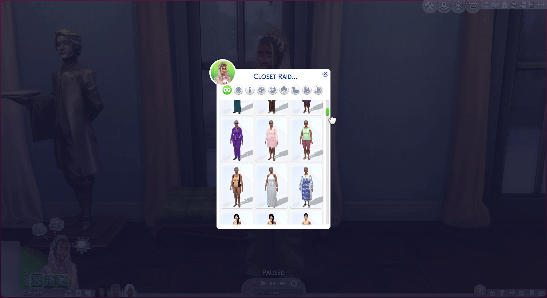 Closet Raid: Change Into Other Sims' Outfits
