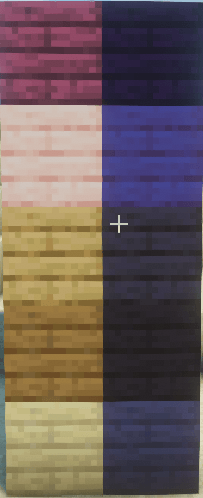 Different planks produce different colors with the same dye (blue shown here). All with one block in registry.