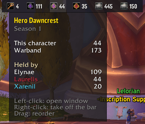 Choose which currencies you want easy access to, or simply toggle this bar off if you don't like it.