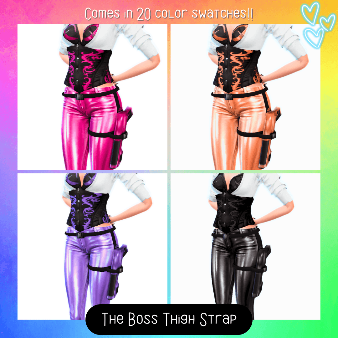 A dastardly leg holster for your commanding Sims that comes in 20 color swatches!