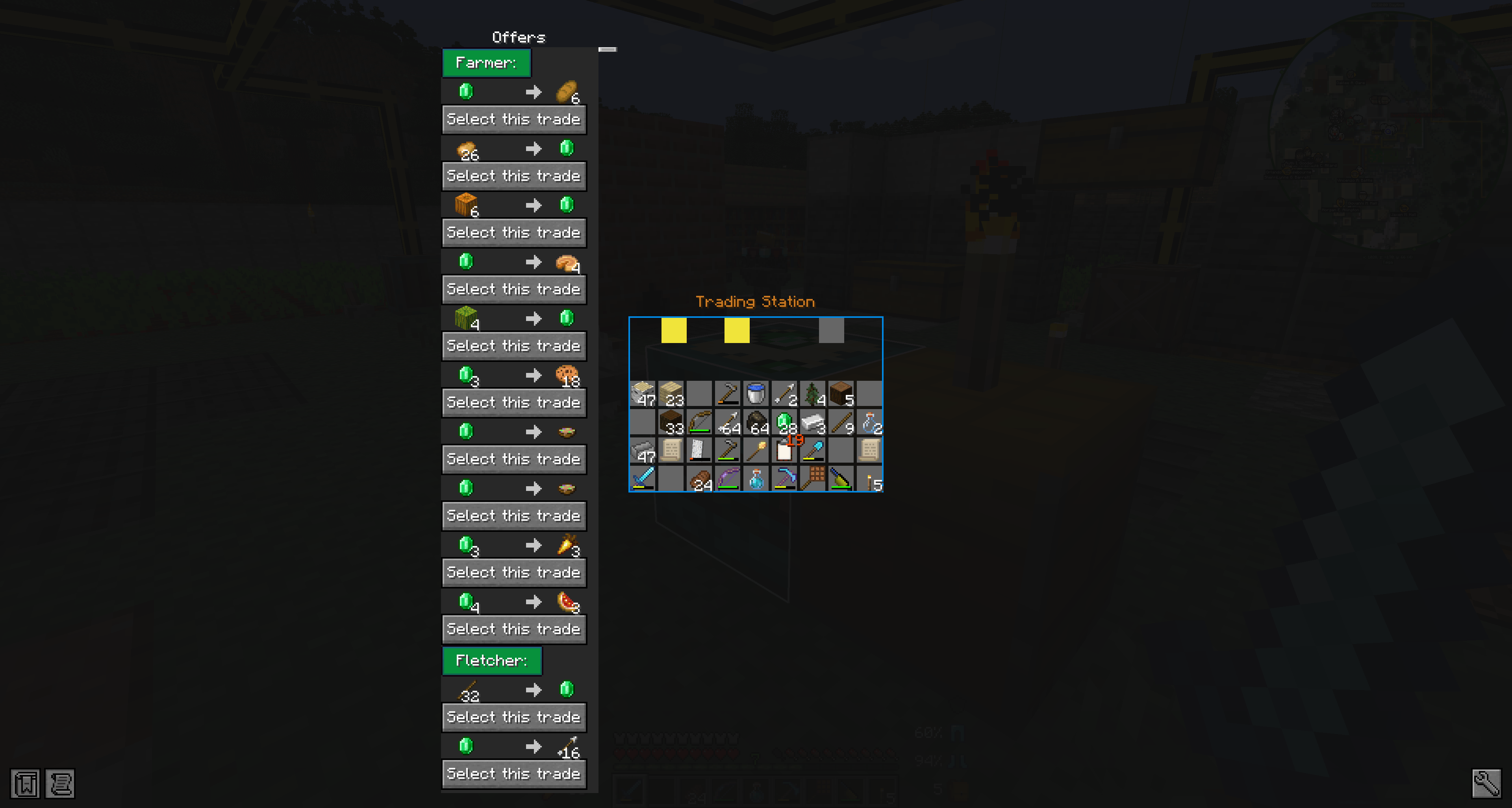 Trading station GUI