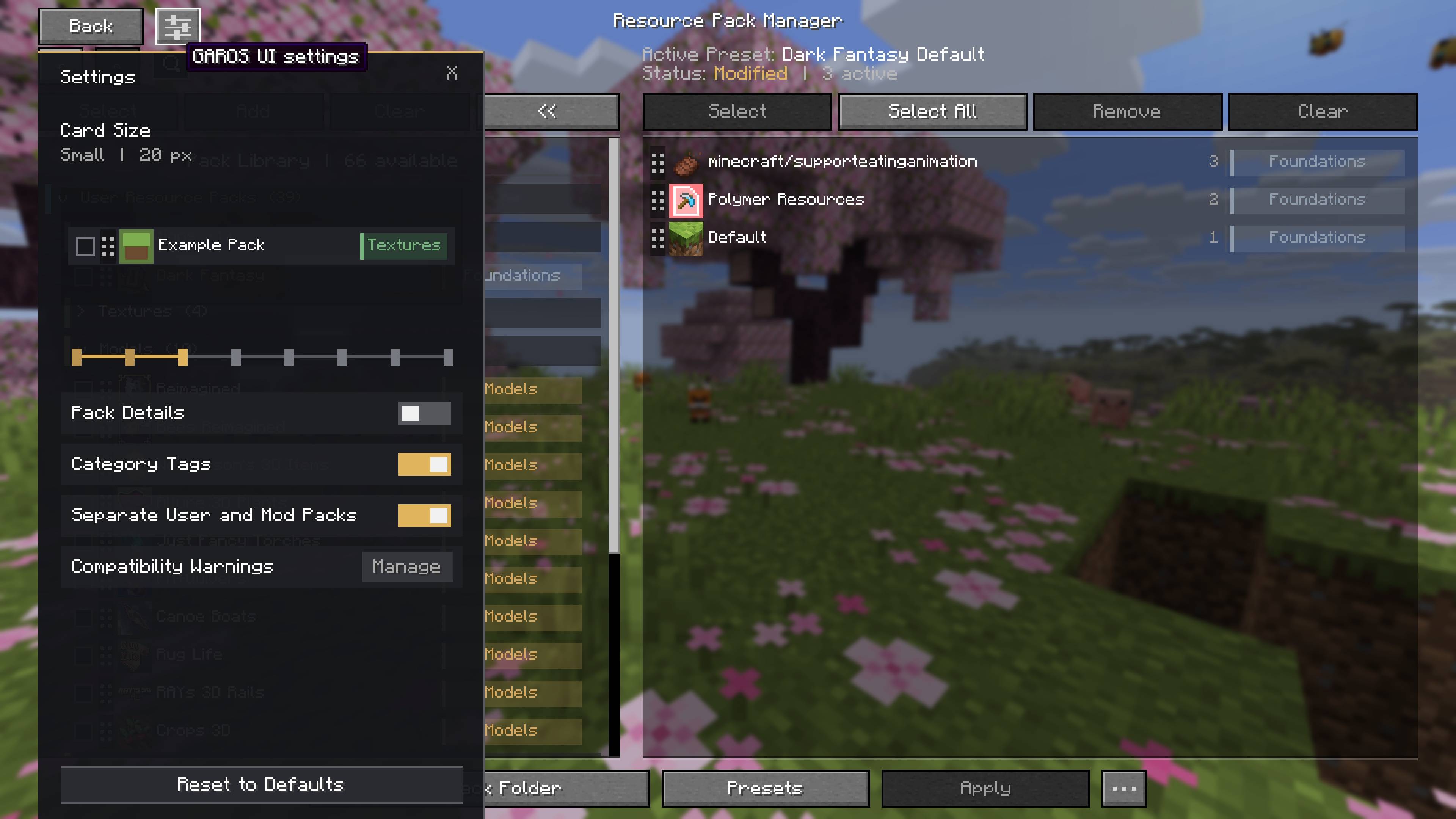 Customizable Manager Settings