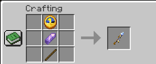 Thumbnail Craft the Time & Weather Wand using a Clock, an Amethyst Shard, and a Stick.