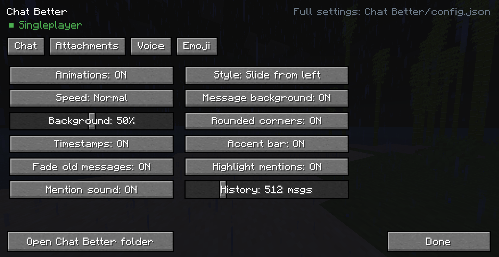 Settings