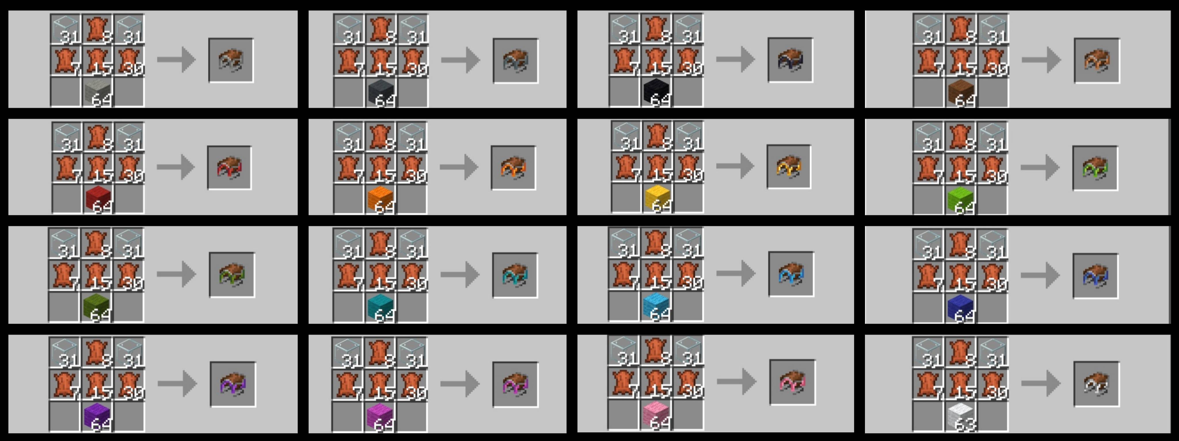 All harness color types