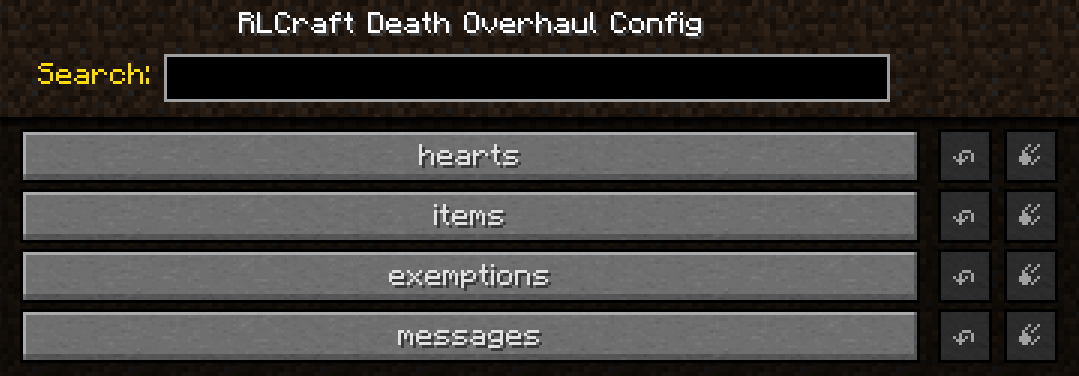 The four config groups