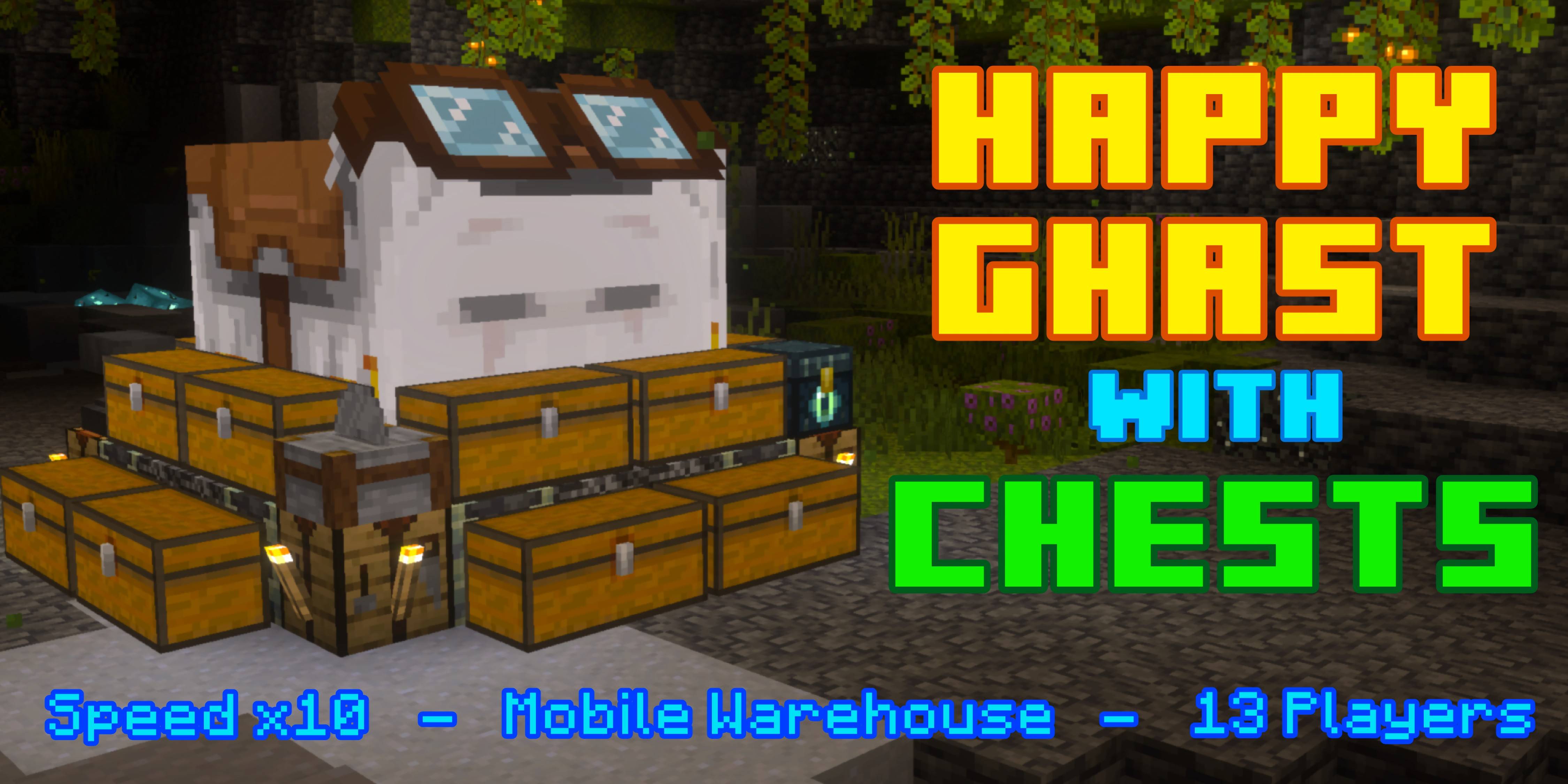 Happy Ghast with Chests [Mobile Warehouse] — screenshot 1