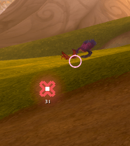 Floating button with route toggled on