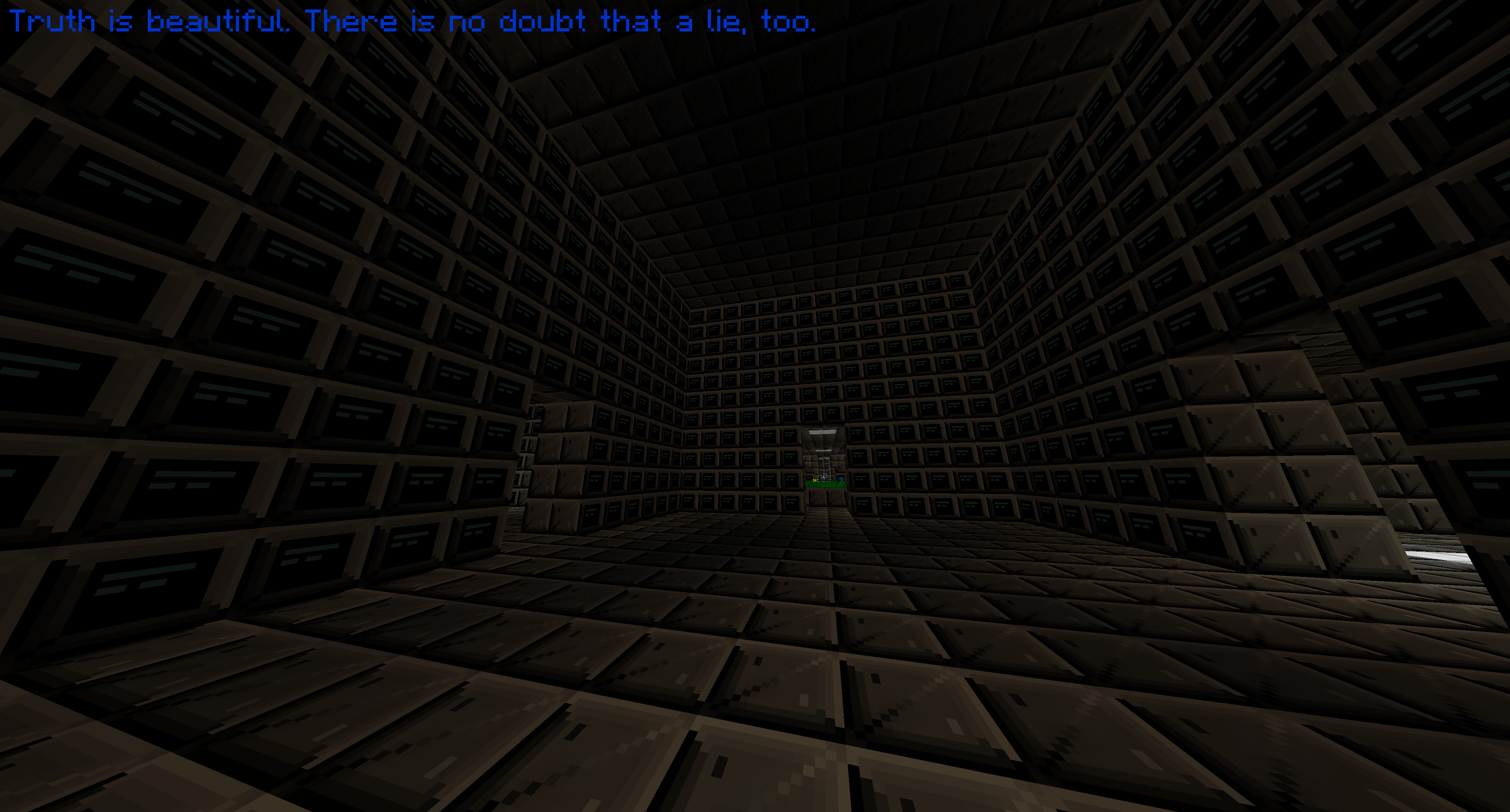 The terminals on the walls make you feel beeing watched...