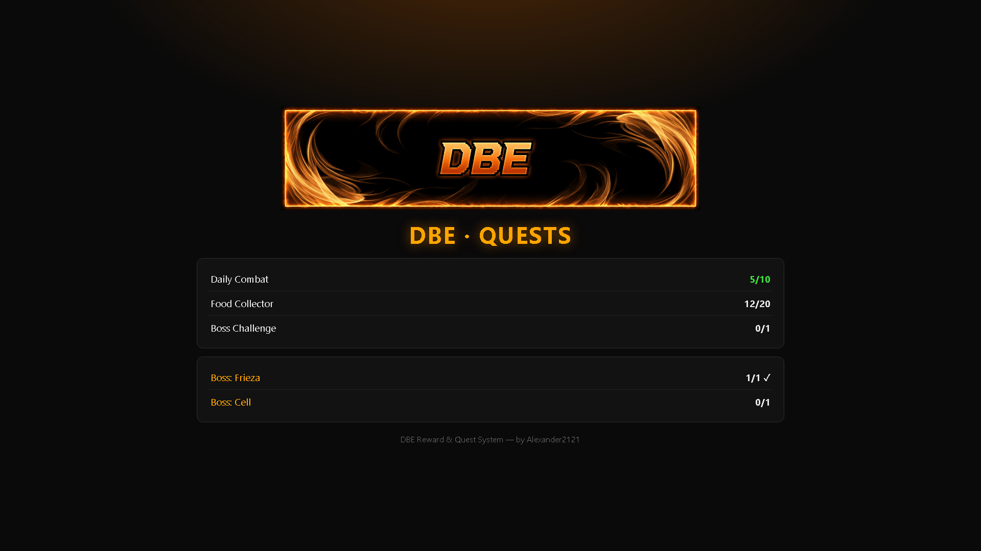 DBE Reward & Quest System — screenshot 4