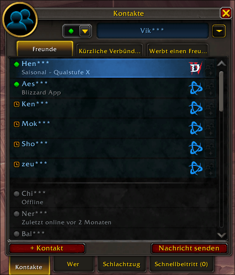 Contacts are redacted according to your settings.