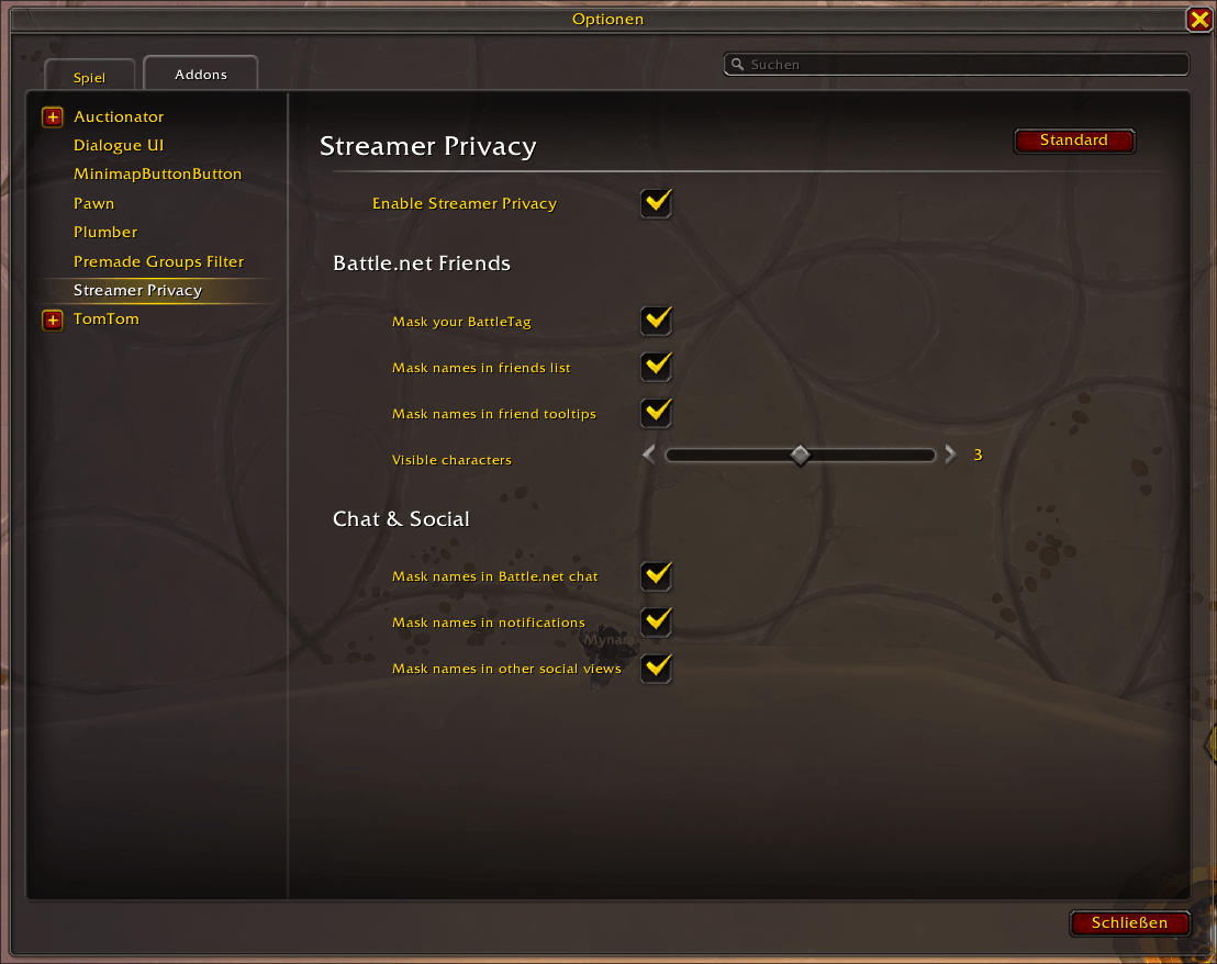 Settings are available through the in-game options.