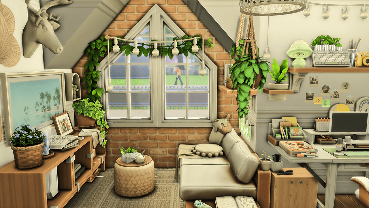 Cozy Green Botanical Gamer Loft 7.png