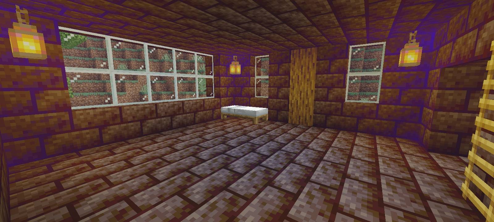 Warm lantern lighting welcomes you just inside the front door.