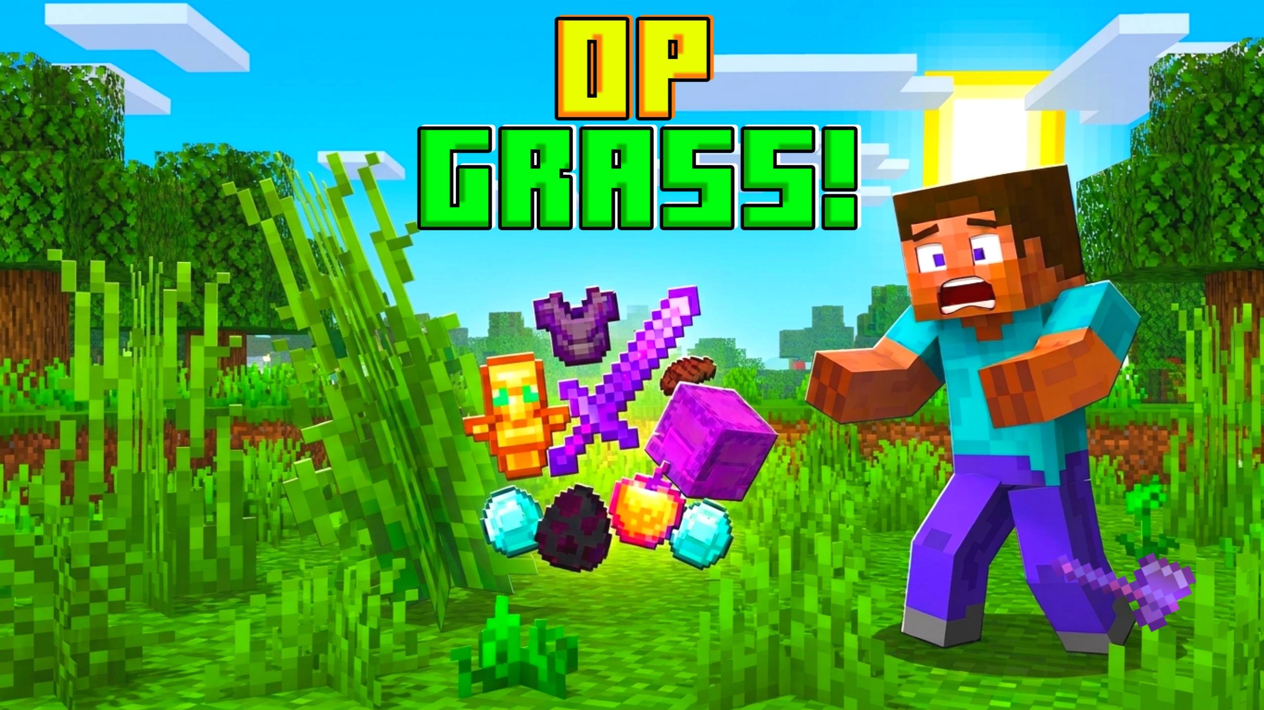 Grass Drops OP Items Mcpe