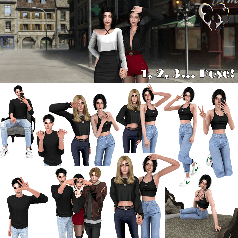 (SC)- 1, 2, 3... Pose