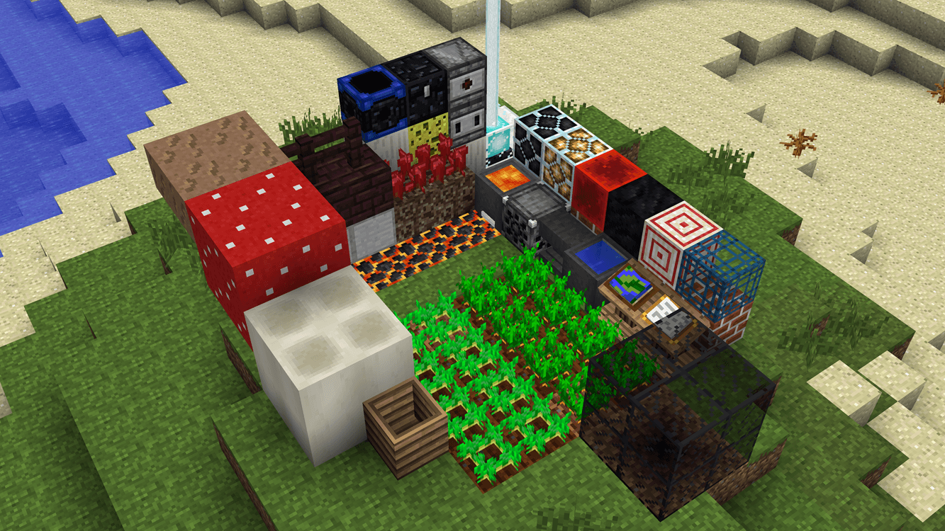 Thumbnail All of the blocks not found in beta Minecraft