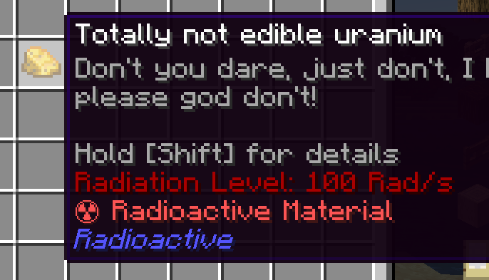 Demo radiation item.