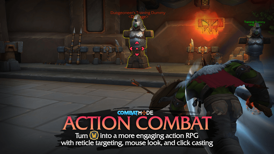 Turn WoW into a more engaging action RPG with reticle targeting, mouse look, and click casting.