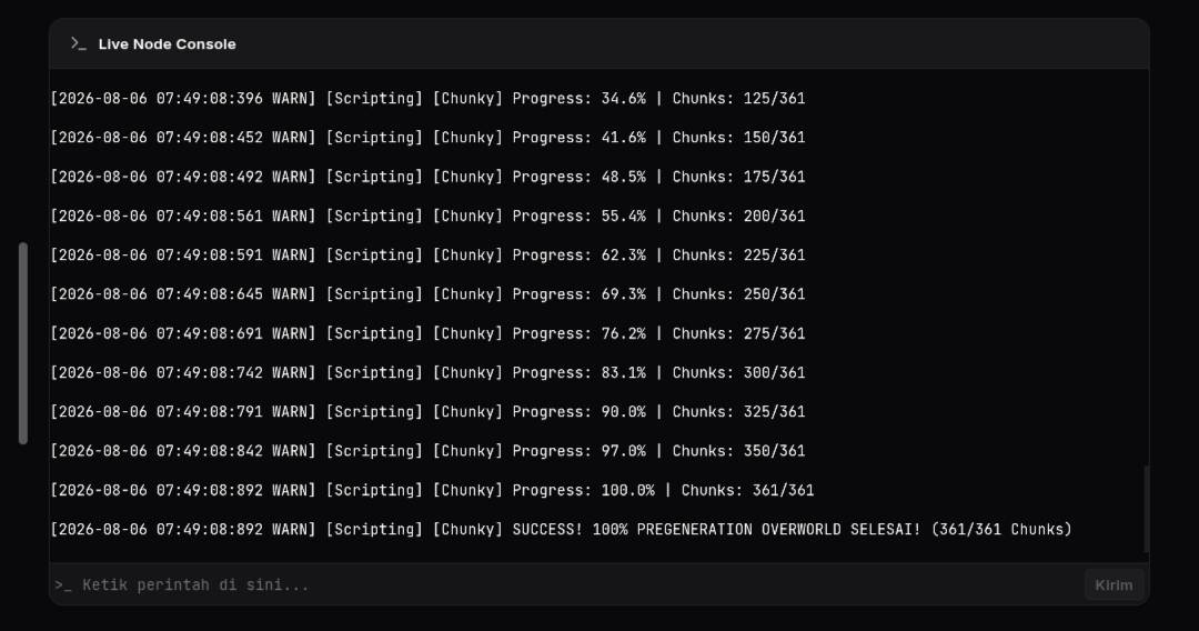Chunky Pregenerator - World Chunk Pregenerator for BDS & Realms (1.26+) — screenshot 2