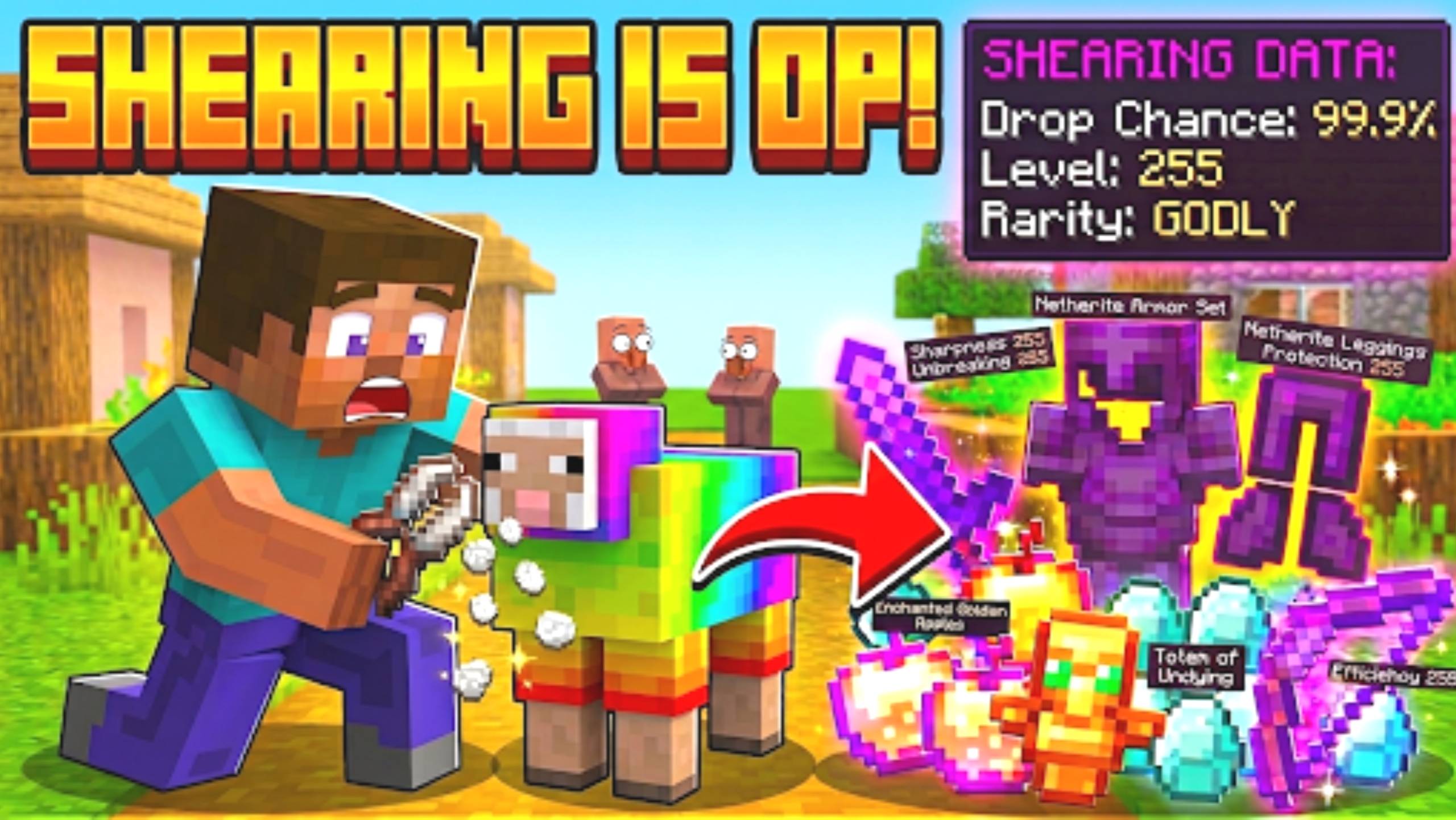 Shearing Is OP Mcpe
