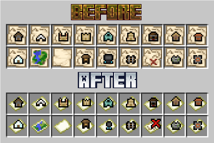 It is much easier to seperate the new maps with the icons. Let me know what you think and what to change in the comments!