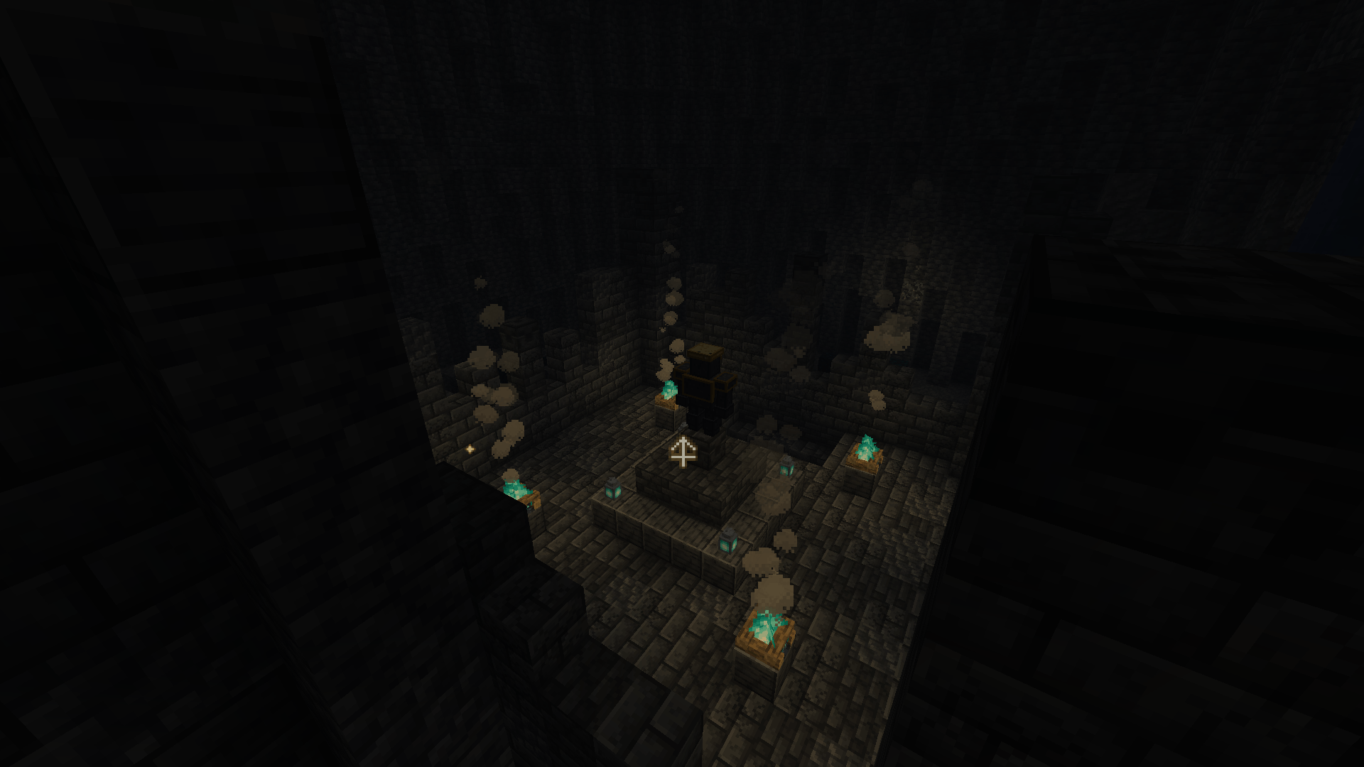 The ruins far below the earth...