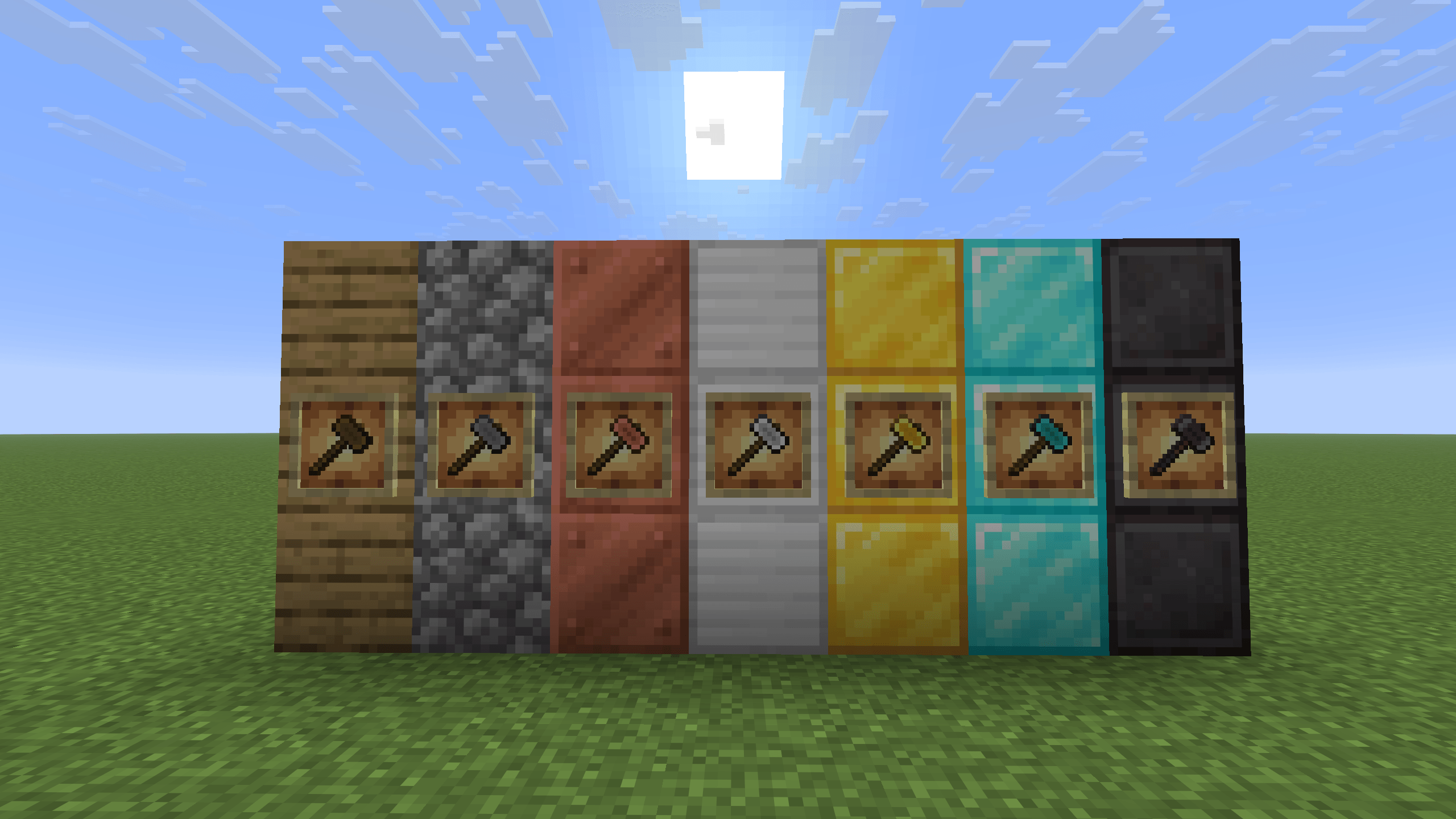 All hammer tiers in an item frame