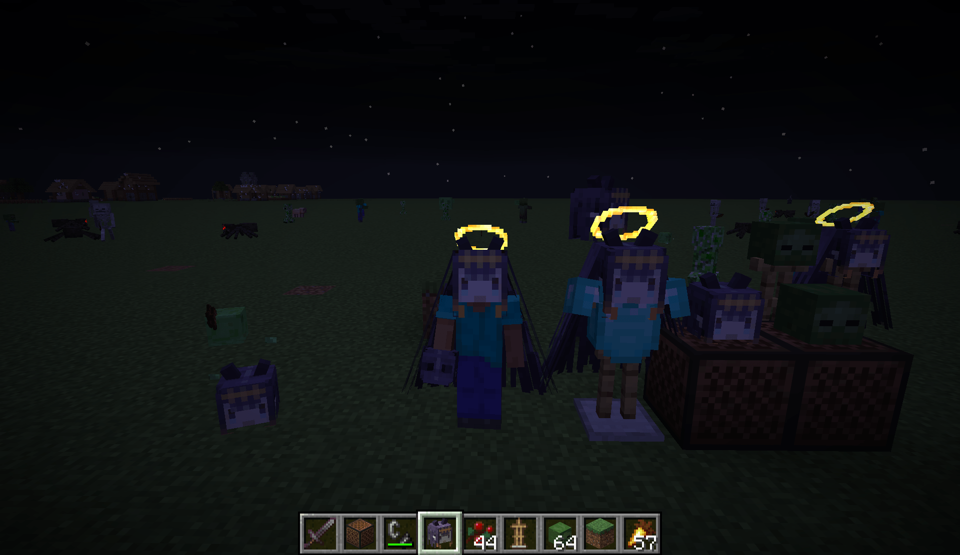 Wear Ina Head to produce Ina sounds when eating, hurt, etc, in addition to random WAHs. Also have a glowy halo.