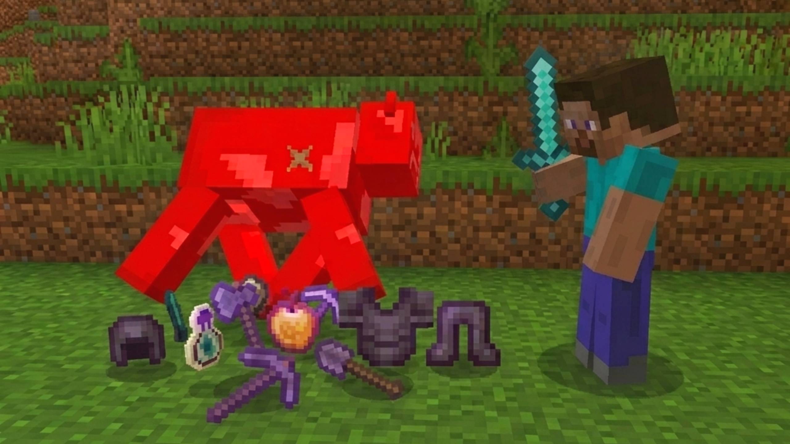 Killing Mobs Drops Random OP Items Mcpe
