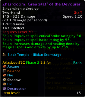 Advanced Tooltip Functionality: Displays BiS information directly on item tooltips in-game. Enables quick comparison of current gear and can be manually switched in Menu for every Phase of TBC!