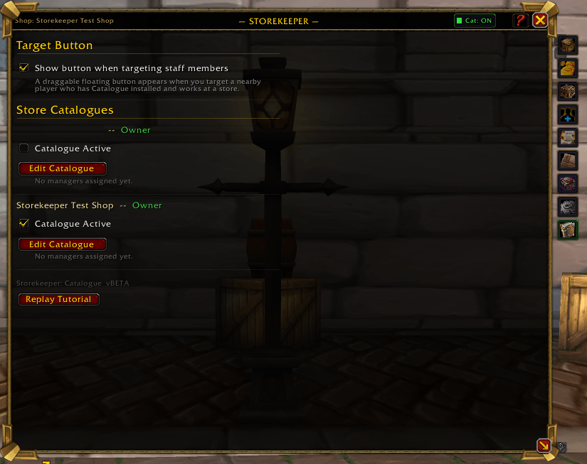 Switching between shop catalogues happens automatically when activating another shop.