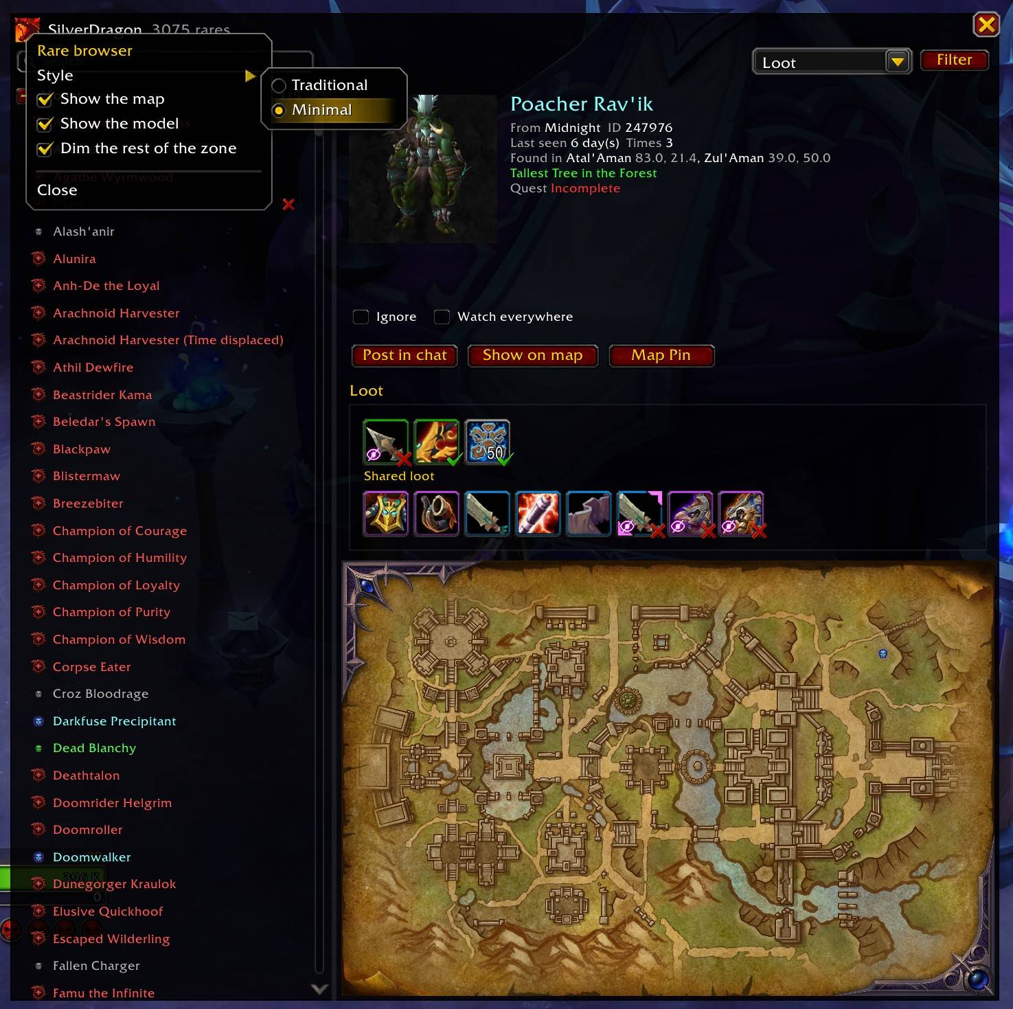 Thumbnail Right click on the icon