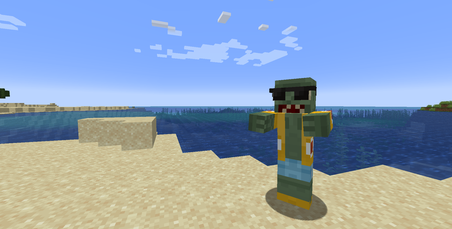 Zombie variant of beach biome.