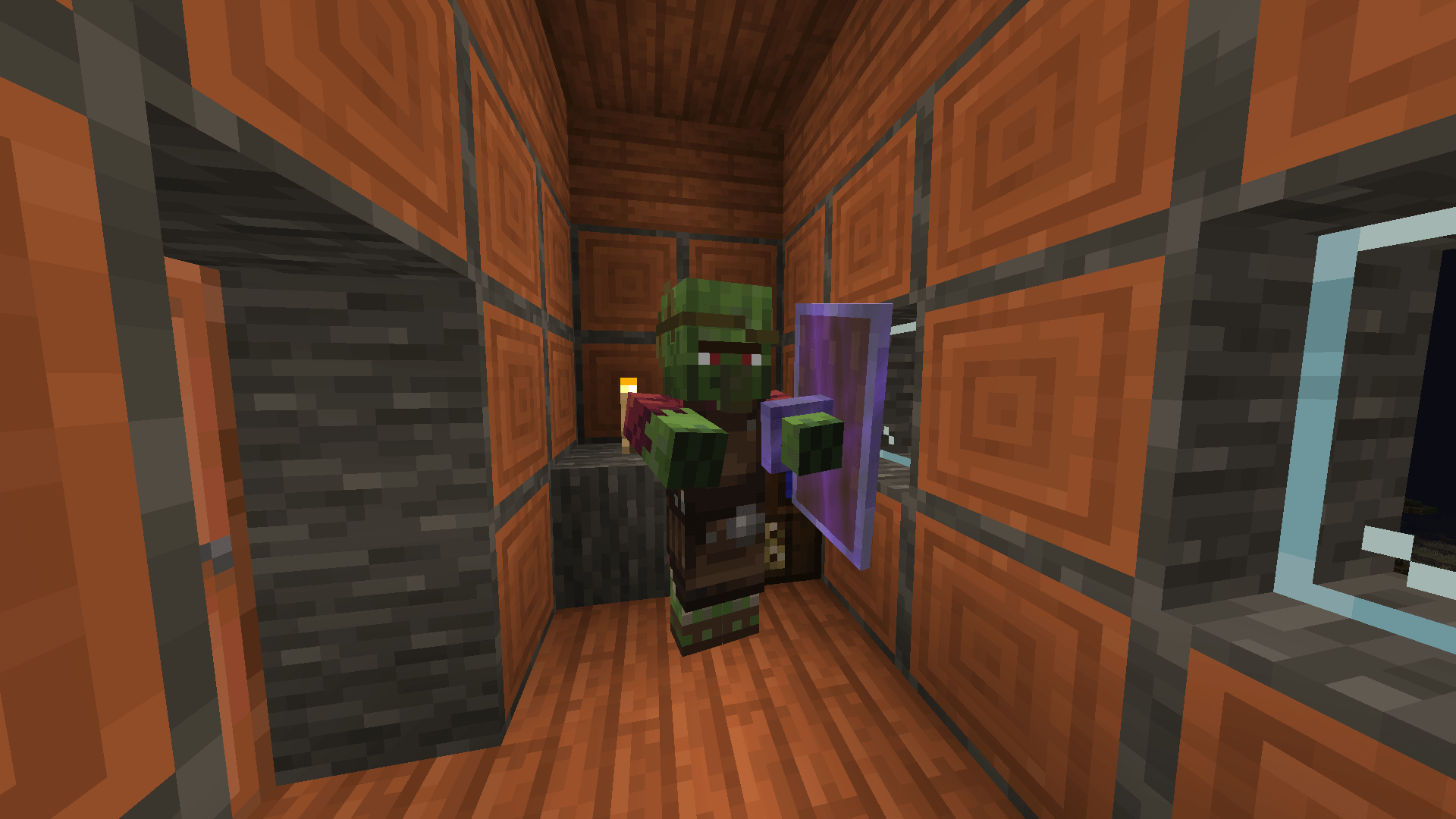 Zombie Villager with a Shield