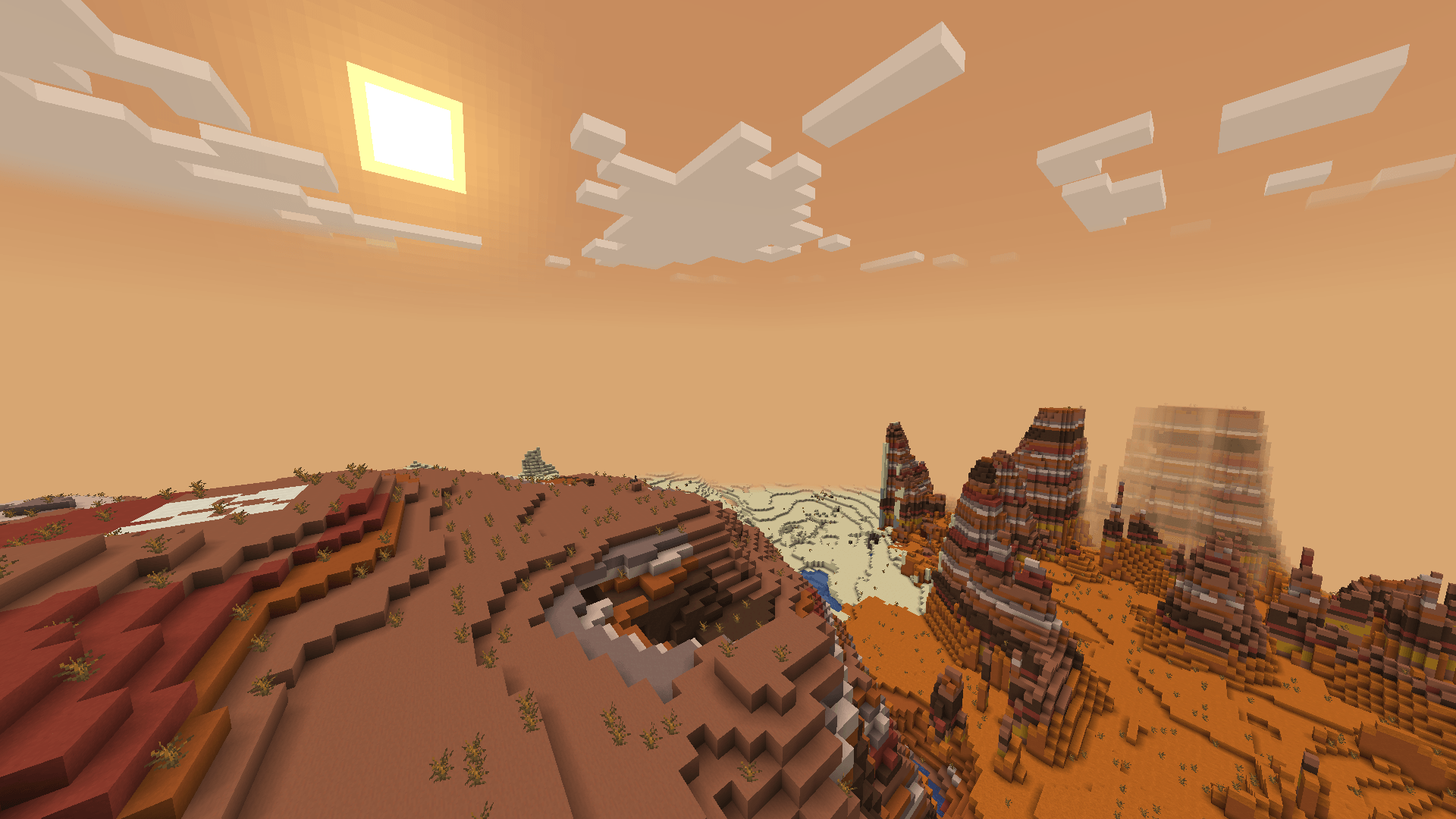 Here is what custom colors in the eroded badlands look like