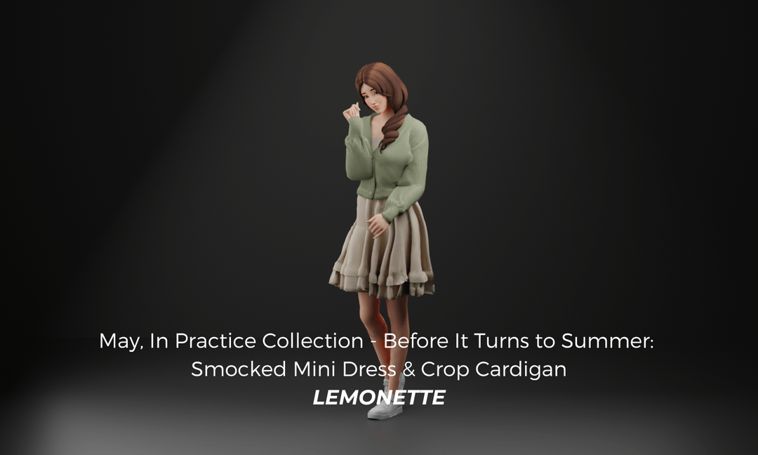 May, In Practice Collection - Before It Turns to Summer Smocked Mini Dress & Crop Cardigan.png