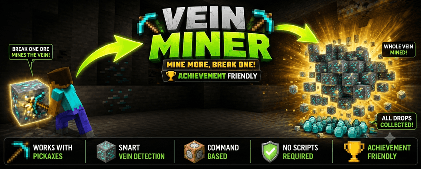 Vein Miner: Achievement-Friendly Ore Miner
