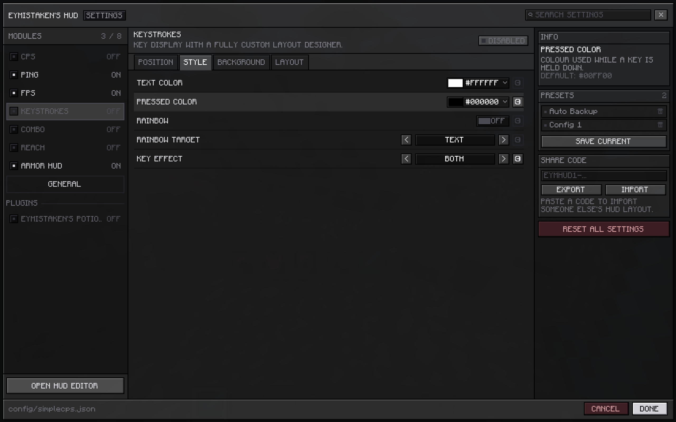 Eymistaken's HUD — screenshot 3