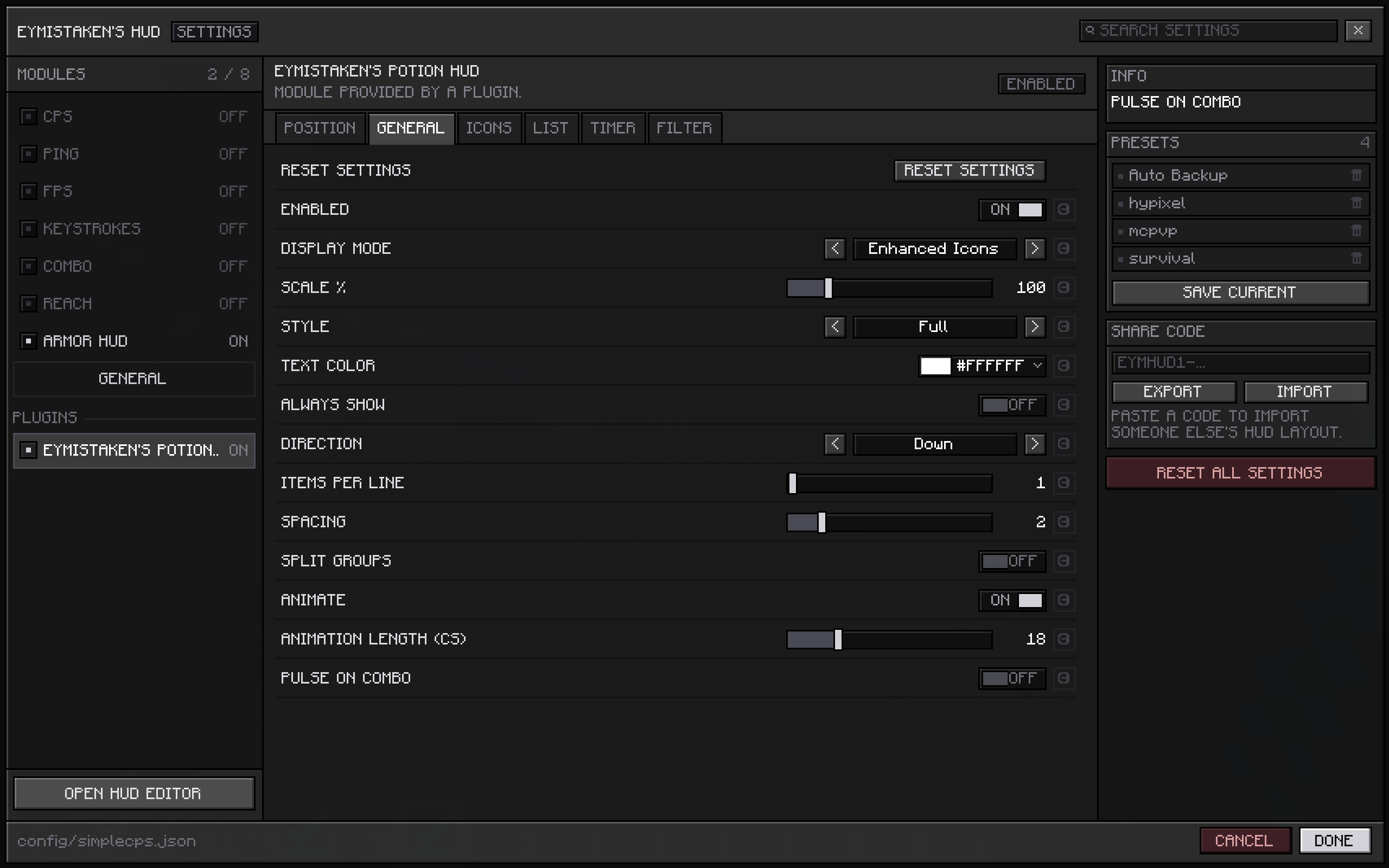 Eymistaken's HUD — screenshot 1
