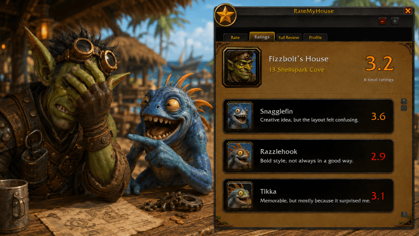Goblin Male and Murloc - RateMyHouse - World of Warcraft