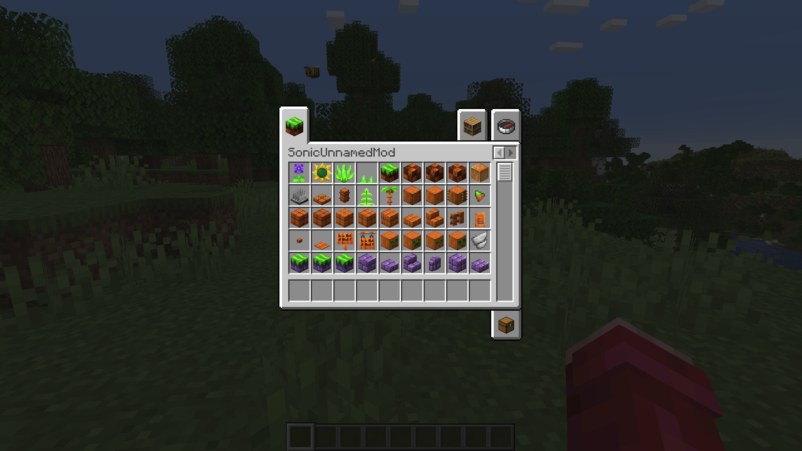 Thumbnail Browse through the Sonic Unnamed Mod tab in your creative inventory — all new blocks and items neatly organized for easy building and crafting!