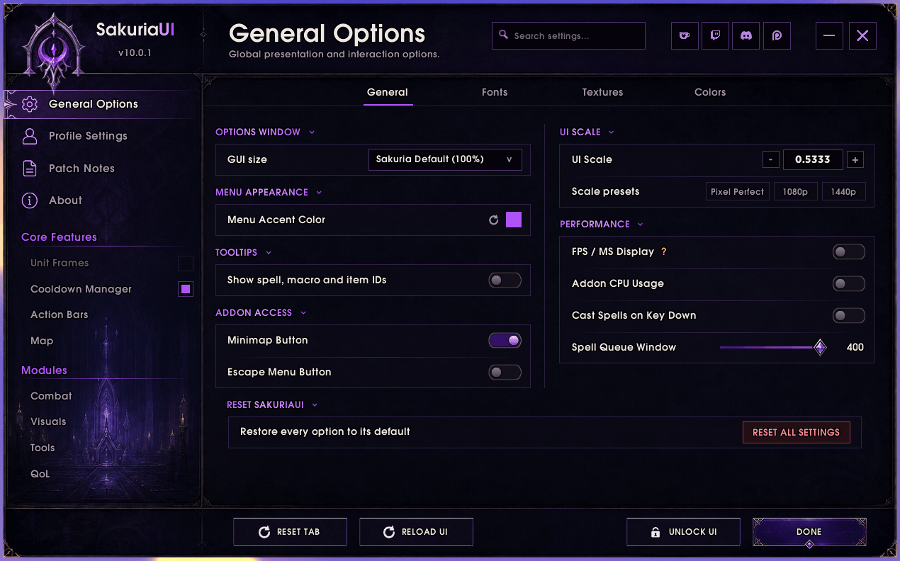 Main Menu