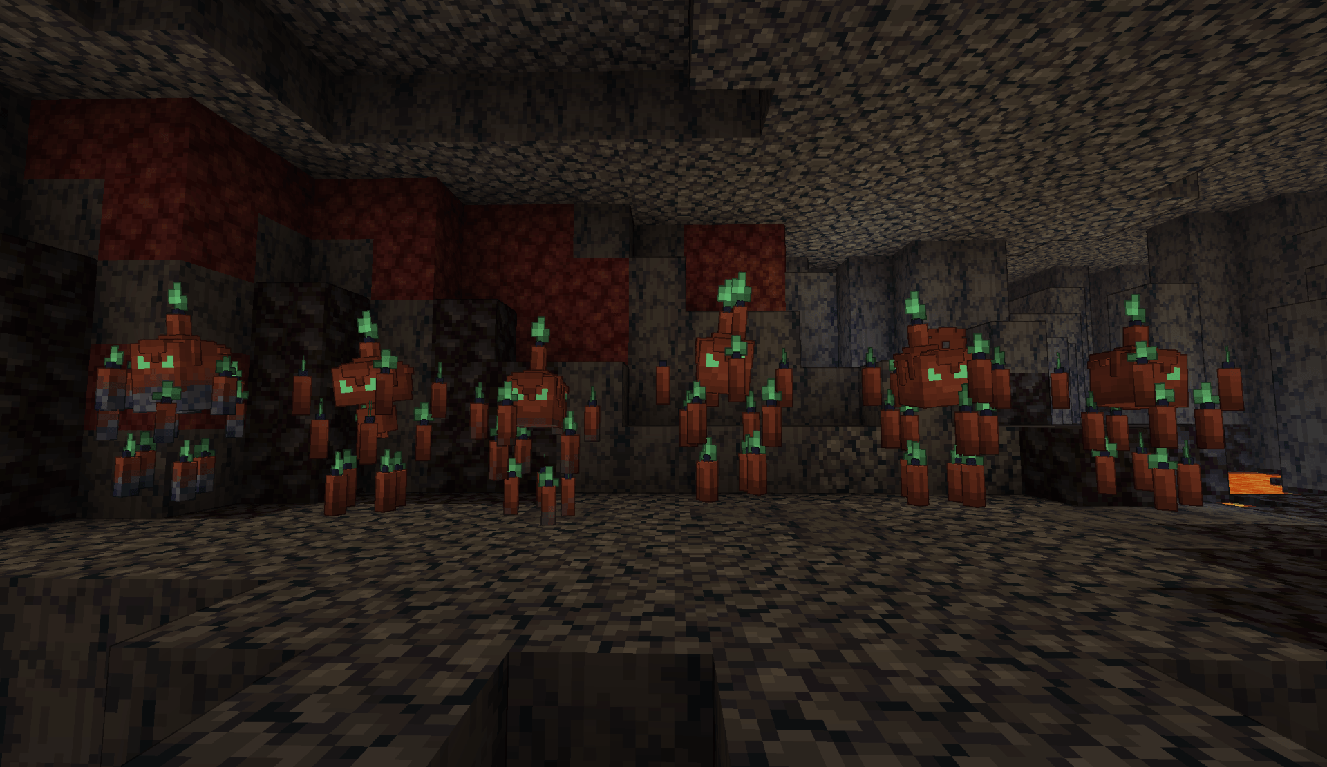 All 6 variants in the Basalt Deltas biome