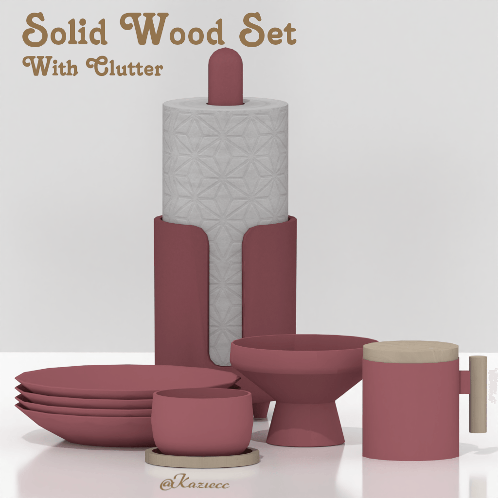 Kaziecc ~ Solid wood set with kitchen clutter