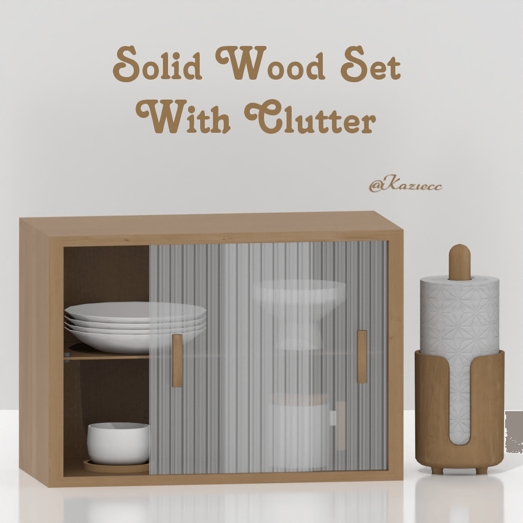 Kaziecc ~ Solid wood set with kitchen clutter