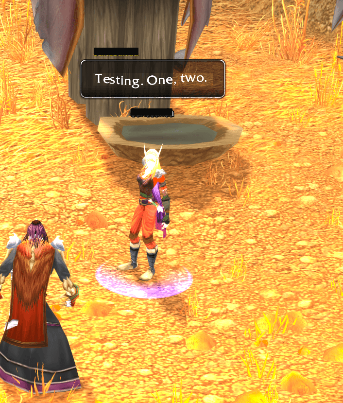 An example of the dialogue that you would see others saying.
