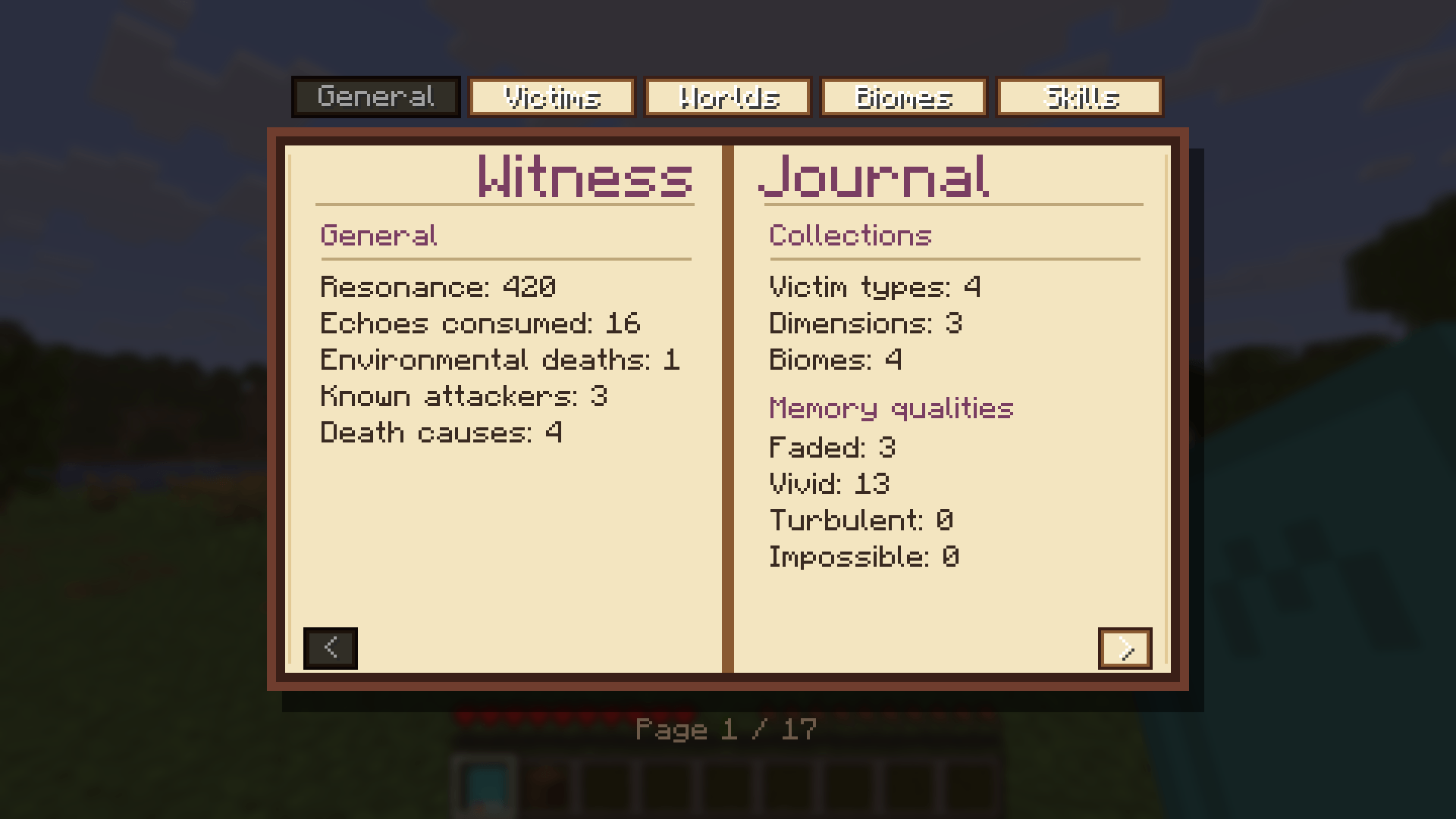 Witness Journal General Page