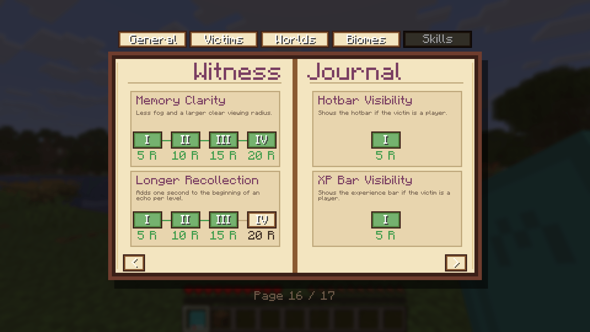 Witness Journal Skills Page